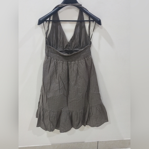 Summer dress dark olive green - Picture 4 of 5